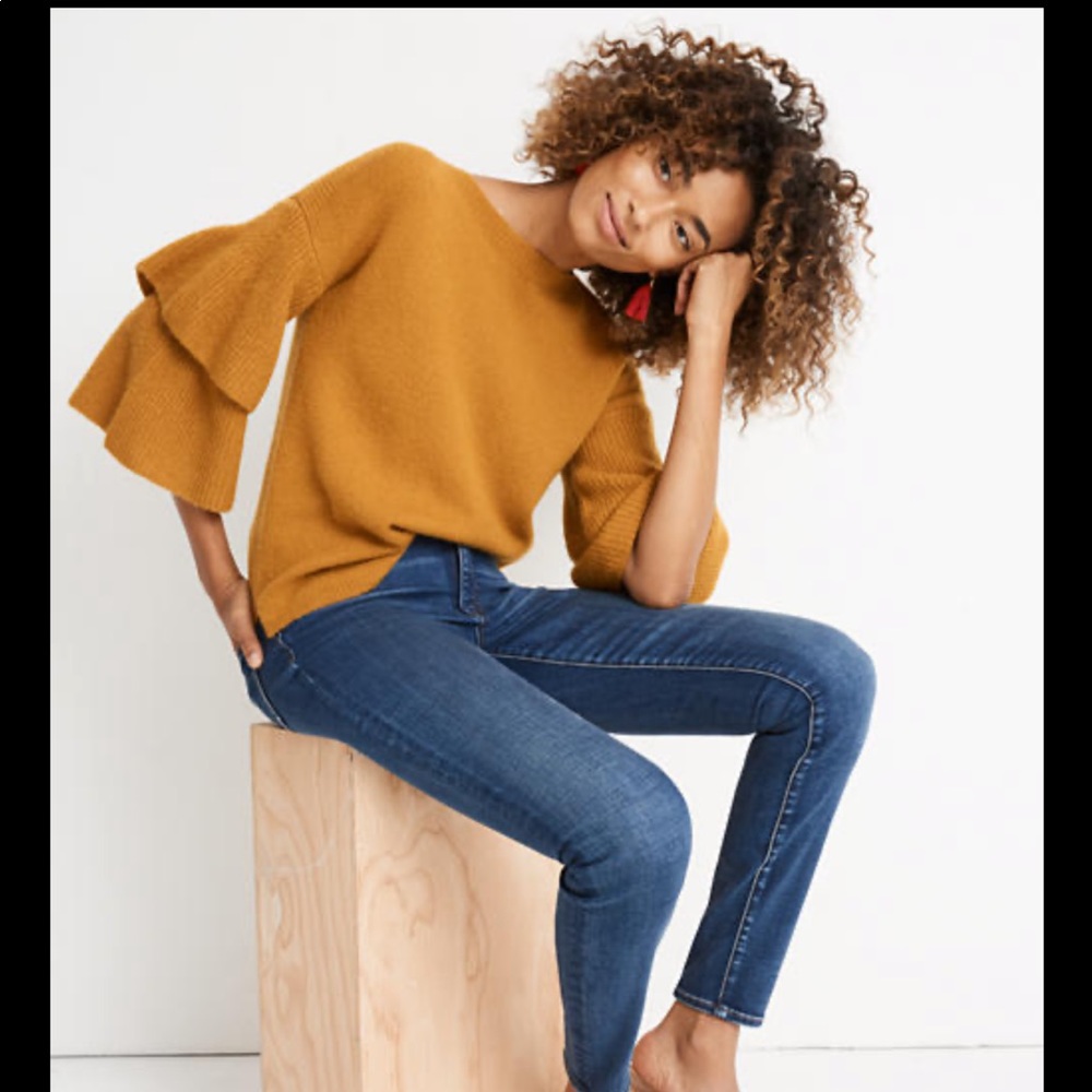 Madewell tier pullover sweater top shirt blouse